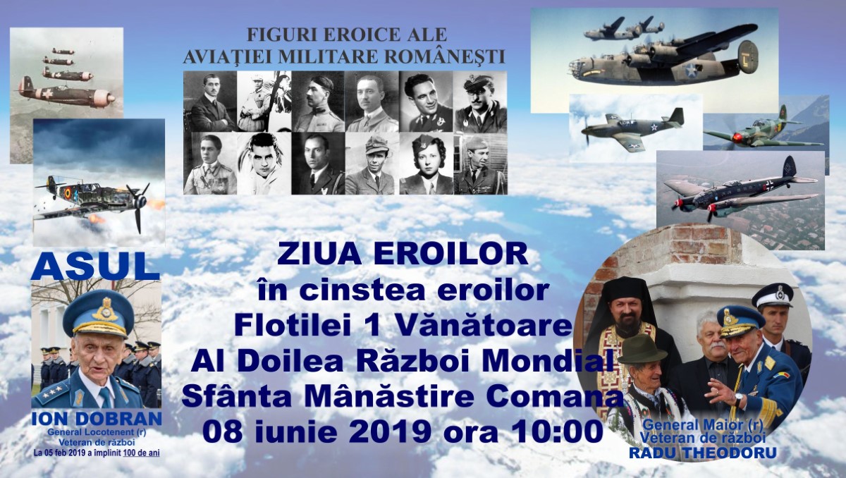 ziua-eroilor-manastirea-comana-8-iunie-comemorare-eroi-aviatie-razboi-mondial